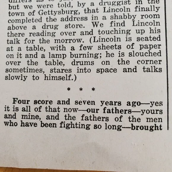 1951 Farmers Union Action Letter February Lincoln Gettysburg Address Edison - Picture 11 of 12